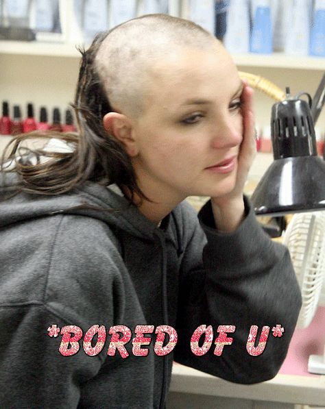 tumblr_m2wn2xw2eI1qeuoquo1_500.gif (500×630) Famous Bald People, Bald People, Britney Spears Show, Shave Her Head, You Drive Me Crazy, Bored At Work, Shaved Head, Over Dose, Model Hair