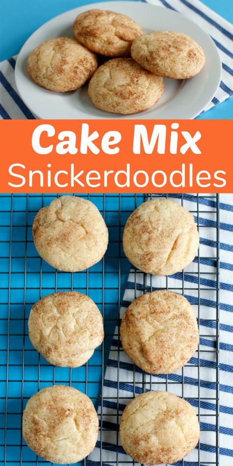 Cake Mix Snickerdoodle Cookies, Cake Mix Snickerdoodles, Cookie Snickerdoodle, Snickerdoodle Cookies Recipe Easy, Cookies Videos, Cookies Snickerdoodle, Snickerdoodle Cookies Recipe, 11 Cake, Snickerdoodle Cookies Easy