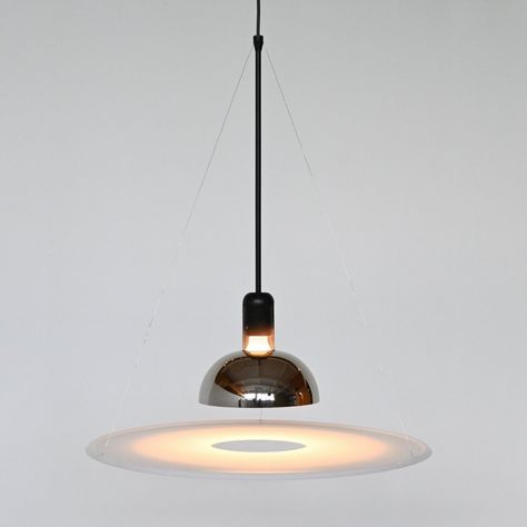 Flos Pendant, Flos Lamp, 70s Design, Hudson Homes, Achille Castiglioni, L And Light, Hanging Lamp, Italian Design, Ceiling Lamp