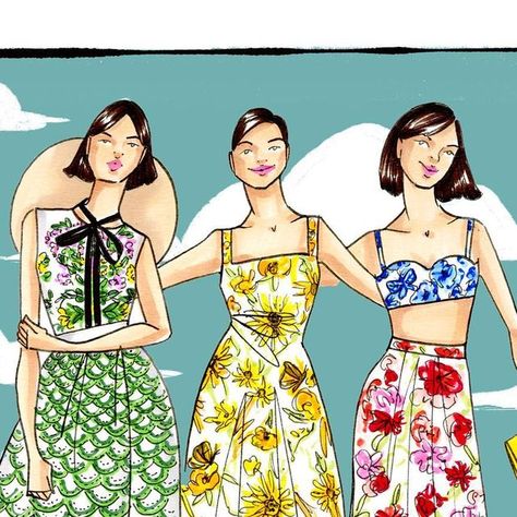 Lori Burt on Instagram: "I’m in love with this collection from Mary Katrantzou - Resort 2024 😃. It is floral, bright, and lovely sillouettes galore! I just had to illustrate three of my favorite looks. @marykatrantzou ❤️ . . . . #resort2024 #fashionillustration #fashionsketch #fashionillustrator #ilovefashion #editorialfashion #runwayfashion #gardenpartyfashion" Resort 2024, Mary Katrantzou, Fashion Illustrator, Fashion Sketches, Party Fashion, Editorial Fashion, Runway Fashion, Fashion Illustration, In Love