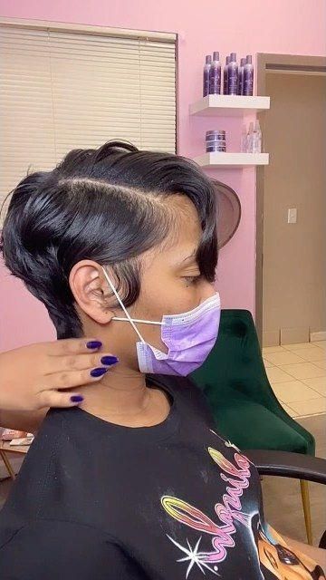 Pin on Short Hair| Don't Care! Finger Waves Short Hair, Short Relaxed Hairstyles, Black Hair Short Cuts, Natural Hair Short Cuts, Short Hair Black, Short Hair Pixie Cuts, Short Sassy Hair, Sassy Hair, Short Black Hairstyles