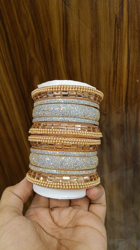 Velvet Bangles, Gold Bangles Set, Rose Gold Bangles, Rainbow Stone, Gold Bangle Set, Bangles Set, Rose Gold Bangle, Indian Jewelry Sets, Bangles Jewelry Designs