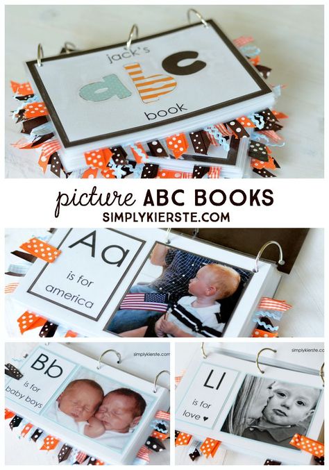 Diy Board Book, Personal Scrapbook, Pen Pal Kit, Homemade Books, Alphabet Pictures, Book Diy, Book Baskets, Make Tutorial, Abc Letters