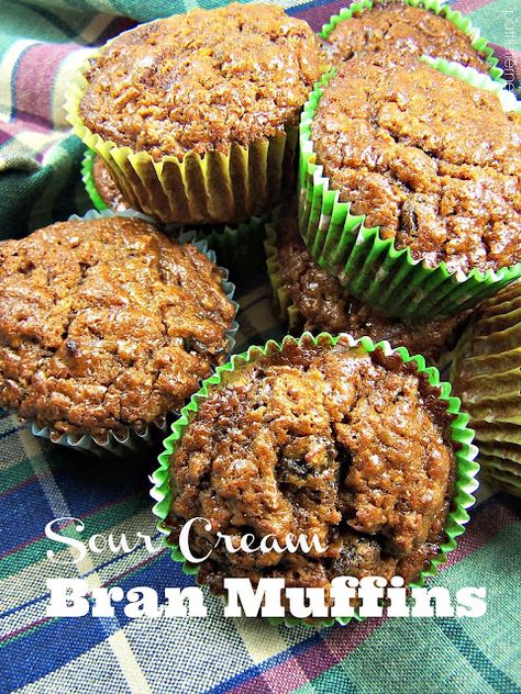 Bran Buds Muffin Recipe, Carrot Bran Muffins, All Bran Muffins, Bran Buds, Banana Bran Muffins, Raisin Bran Muffins, Sour Cream Muffins, Bran Muffin Recipes, Bran Muffins