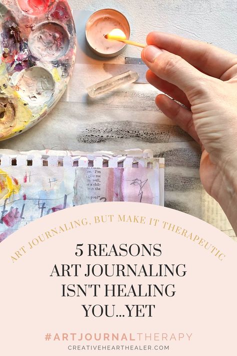 Discover why art journaling may not be a therapeutic process for you just yet. A good read for art journaling for beginners looking for art journal therapy ideas. Learn how to overcome these obstacles and unlock the true potential of art journaling as a powerful tool for self-expression and healing. If you want to know how to start art journaling this blog post includes art journal prompts, tips and tricks, this is art journal therapy made easy. Art Therapy Journaling Prompts, Art Therapy Journaling, Journal Therapy Ideas, Therapy Journaling Ideas, Art Journaling For Beginners, Art Therapy Prompts, Creative Mindfulness, Journaling For Beginners, Art Journal Challenge