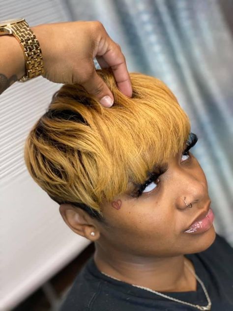 27 Piece Quick Weave Hairstyles, 27 Piece Quick Weave, 27 Piece Hairstyles, Short Weave Hairstyles, Pixie Haircut Ideas, Short Relaxed Hairstyles, Black Hair Short Cuts, Short Shaved Hairstyles, Tapered Natural Hair