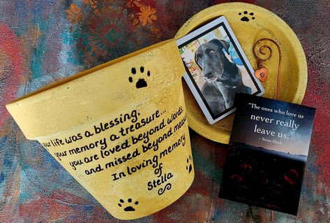 Dog Memorial Gift | Personalized Pet Memorial | Rainbow Bridge Memorial | Pet Loss Sympathy l Pet Loss Gift Dog | Pet Loss Keepsake Rescue Puppies, Copper Planters, Touch Of Gray, Personalized Pet Memorial, Dog Memorial Gift, Terracotta Planter, Pet Urns, Beyond Words, Dog Memorial