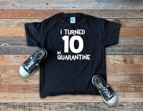 Quarantine Birthday Shirt, Quarantine Shirt, In Quarantine, Kids Birthday Shirt Quarantine, Funny Bi Pregnancy Announcement Wording, Funny Graduation Shirts, Big Brother Pregnancy Announcement, Baby Reveal Shirt, Funny Baby Gifts, Funny Birthday Shirts, Pregnancy Announcement Onesie, Zombie Shirt, Kids Birthday Shirts