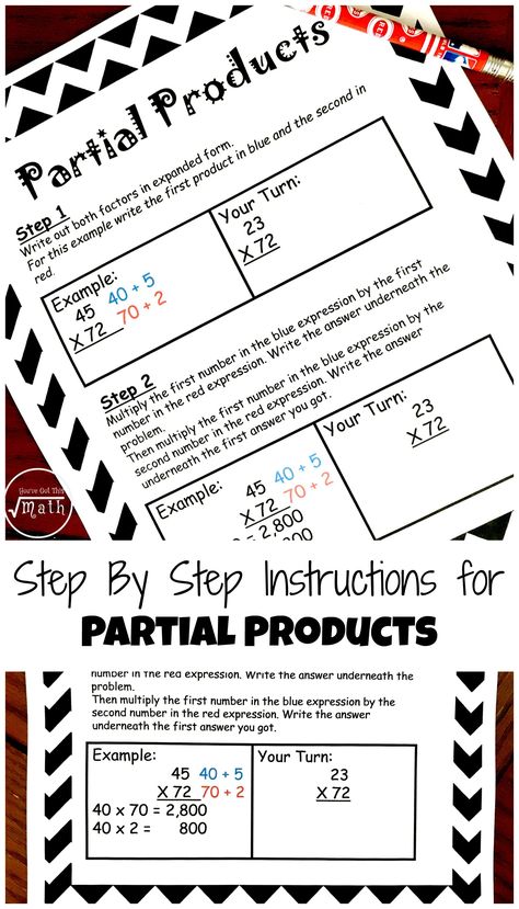 Partial products is a great way to use expanded form and place value to help children multiply two - digit, three digit, or four digit numbers successfully. Partial Products Multiplication, Partial Product Multiplication, Teach Multiplication, 4th Grade Multiplication, Partial Products, Multiplication Strategies, Teaching Multiplication, Expanded Form, Math Activities For Kids