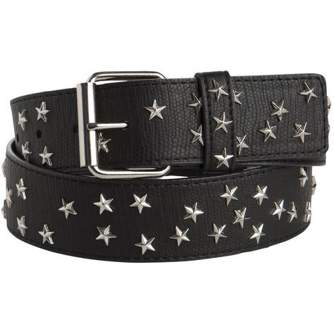 PIECES Star Stud Jeans Belt ($17) ❤ liked on Polyvore featuring accessories, belts, black, star studded belt, star belt, studded belt and flat belt Star Belt, Studded Belt Aesthetic, Studded Belt Overlap Scene, Star Studded Belt, Adjustable Black Belts With Studs, Studded Jeans, Jean Belts, Studded Belt, Star Studs