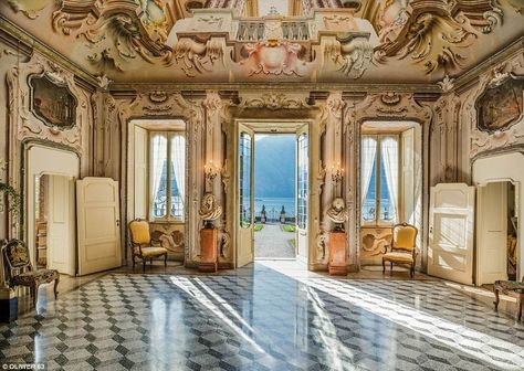 Each room within the lavish villa is bursting with an extraordinary collection of tapestri... Lake Como Villas, Comer See, Timeless Architecture, Beautiful Villas, City Apartment, Villa Rental, Choice Awards, Luxury Property, Grand Hotel