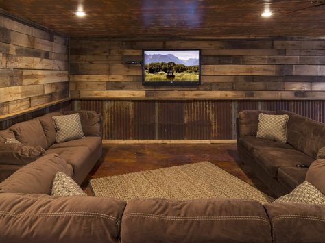 Lake Nebagamon Vacation Rental - VRBO 443041 - 7 BR Northwest Cabin in WI, Spend the Holidays at the Cabin! Book Now! Basement Home Theater, Rustic Basement, Rec Room, Living Room Makeover, Basement Remodeling, Farmhouse Living, Finishing Basement, Design Case, My New Room