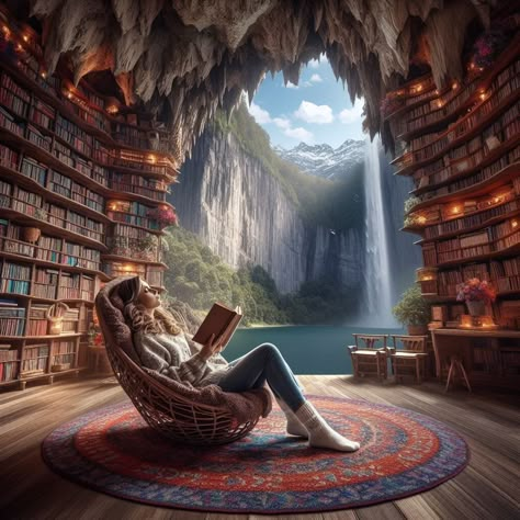 Mystical Pictures, Dream Home Library, Library Posters, Glamour Art, Magical Images, Cozy Things, Books Lover, Modern Graphic Art, Dreamy Artwork