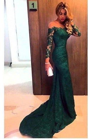 Green Evening Gowns, Evening Dress Long, Long Sleeve Prom, Corset Dress Prom, Lace Prom Dress, Dresses Elegant, Prom Dresses Long With Sleeves, Prom Dresses Lace, Green Lace