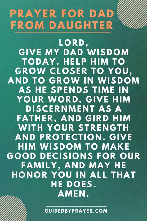 Prayer For Daddy From Daughter, Prayer For Dad, Prayer For Daughter, Prayer For Fathers, Father Daughter Bond, Praying For Your Family, Relationship Prayer, Prayers For Him, Beautiful Profile