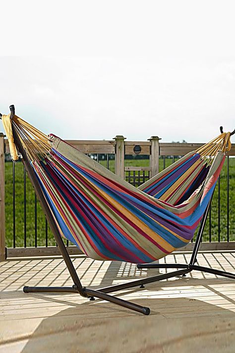 Hammocks - Want more information and details? Click to visit for more tips. Tropical Hammock, Hammock Hooks, Double Hammock With Stand, Brazilian Hammock, Cozy Hammock, Hammock With Stand, Hammock Bed, Double Hammock, Tropical Fabric