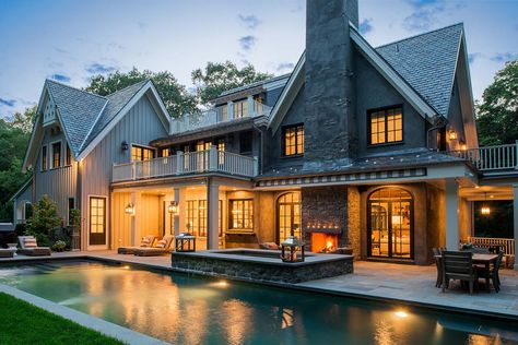 Absolutely gorgeous Belgian farmhouse in New Canaan Modern Farmhouse Backyard, Belgian Farmhouse, Farmhouse Backyard, Farmhouse Exterior Design, Plans Architecture, Vintage Cabinet, Modern Farmhouse Exterior, Design Exterior, Farmhouse Exterior