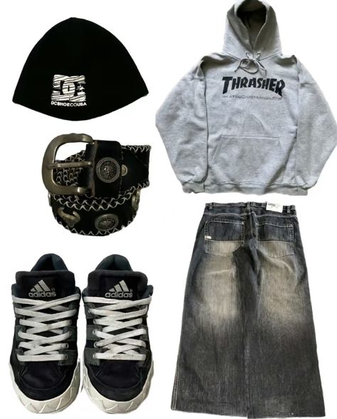 Drill Outfit, Ropa Punk Rock, Skater Outfit, Skate Fits, Baggy Outfit Ideas, Ropa Hip Hop, Fit Checks, Skater Outfits, Drill Style