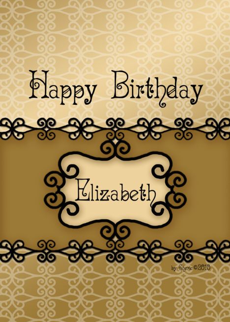 Happy Birthday Elizabeth card Happy Birthday Elizabeth, Anniversary Card, Card Card, Anniversary Cards, Happy Birthday, Greeting Cards, Birthday