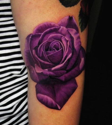 117 Of The Very Best Flower Tattoos - Tattoo Insider Flower Tattoos Purple, Best Flower Tattoos, Colorful Rose Tattoos, Rose Tattoo Cover Up, Shoe Tattoo, Purple Rose Tattoos, White Rose Tattoos, Rose Drawing Tattoo, Flower Tattoo Meanings