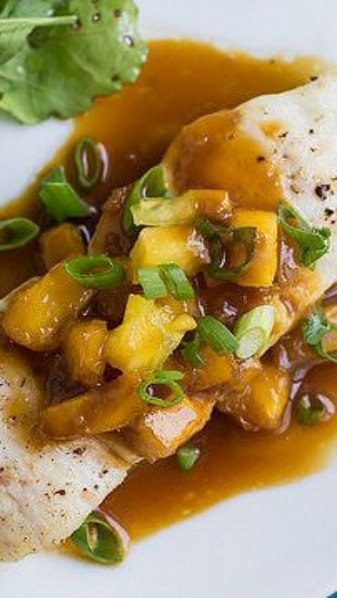 Pineapple Sauce For Fish, Pineapple Fish, Ginger Pineapple, Soy Ginger Sauce, Soy Ginger, Recipes With Fish Sauce, Pineapple Sauce, Halibut Recipes, Coconut Sauce