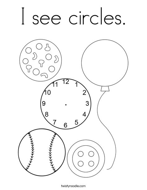 I see circles Coloring Page - Twisty Noodle Circle Coloring Pages Free Printable, Circle Arts And Crafts Preschool, Circle Art Activities For Preschool, Circle Craft For Toddlers, Circle Worksheets For Toddlers, Circle Shape Worksheets For Preschool, Circle Crafts For Toddlers, Circle Worksheets Preschool, Circle Shape Activities For Preschool