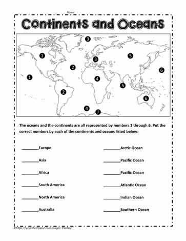 2nd Grade Geography Worksheets, Continent And Ocean Worksheet, 3rd Grade Geography Worksheets, Oceans And Continents Activities, Social Studies For 2nd Grade, Continents And Oceans Printables Free, 7 Continents Worksheet, 2nd Grade Social Studies Worksheets, Oceans Worksheet