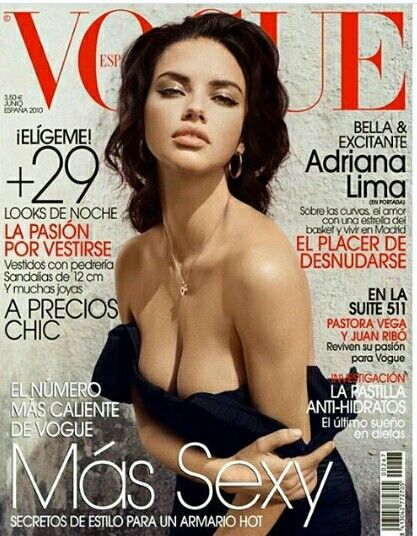 Adriana Lima by Vincent Peters for Vogue Spain June 2010 Vogue Magazine Covers, Fashion Magazine Cover, Vogue Spain, Vogue Beauty, V Magazine, Fashion Cover, Model Inspo, Vogue Covers, Jessica Biel