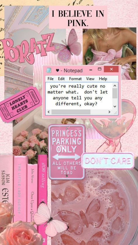 Barbie Journal Ideas, Bratz Wallpaper Aesthetic, Barbie Homescreen, Pinkcore Wallpaper, Rose Aesthetics, Julia Alvarez, Princess Parking, Aesthetic Homescreen, I Believe In Pink