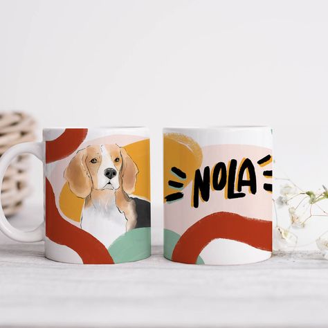 Personalized Dog Mug Custom Dog Coffee Cup Custom Digital - Etsy UK Dog Tumbler Ideas With Pictures, Dog Tumbler, Dog Cups Design, Pet Mug Design, Pug Mug, Dog Coffee, Custom Dog, Dog Person, Coffee Cups