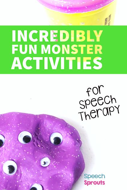 Monster Theme Activities, Big Green Monster Craft, Preschool Speech Therapy Activities, Speech Therapy Books, Halloween Speech Therapy Activities, Speech Therapy Activities Preschool, Activities For Speech Therapy, Speech Crafts, Speech Therapy Crafts