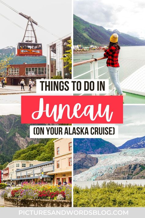 Juneau is a popular stop on many Alaskan cruises. Here's the ultimate Juneau, Alaska travel guide to help you have the best time. Find out the best things to do in Juneau + tons of helpful tips. Alaska Cruise In August, Things To Do In Juneau Alaska, What To Do In Juneau Alaska, Juneau Alaska Things To Do In, Alaska Cruise Packing List, Alaska Juneau, Alaska Cruise Excursions Juneau, Juneau Alaska Photography, Alaska Cruise Outfits