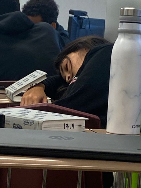 #aesthetic #school #frankenstein #sleep Sleep In Classroom Aesthetic, Sleepy School Aesthetic, School Sleeping Aesthetic, Sleeping In School Aesthetic, Apoorva Core, Skipping Class Aesthetic, Sleeping Girl Aesthetic, Sleeping In Class Aesthetic, No Sleep Aesthetic