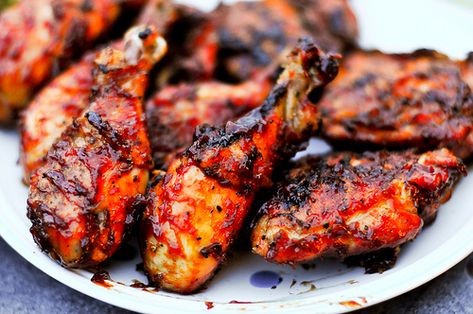 Barbecue Chicken Recipe | This juicy chicken has all of the sticky-sweet flavors of the sauce, minus the burnt nastiness that I see way too often on barbecue chicken.	  #grilling #grillingrecipes #seriouseats #recipes Apricot Chicken Recipes, How To Make Bbq, Barbecue Chicken Recipe, Apricot Chicken, Bbq Chicken Recipes, Barbecue Chicken, Serious Eats, Boneless Chicken, Bbq Chicken