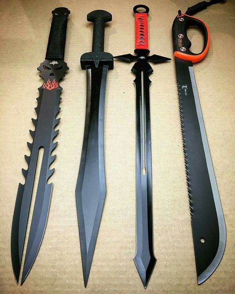 Ima parece a espada do kirito kkkkk Mall Ninja, Pretty Knives, Cool Swords, Cool Knives, Tactical Gear, Swords, Arsenal, Anime, Art