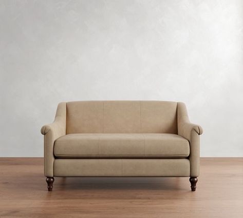 Sofas, Loveseats & Couches | Pottery Barn Timeless Sofa, Client List, Williams Sonoma Home, Leather Loveseat, Cushion Seat, Uneven Floor, Living Room Inspo, Top Grain Leather, Lathe