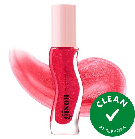 Check out this product at Sephora.com - Gisou Honey Infused Hydrating Lip Oil - Cherry On The Cake Gisou Cherry On The Cake, Gisou Cherry Lip Oil, Gisou Lip Oil, Hydrating Lip Oil, Cherry On The Cake, Dream Makeup, Cherry Lips, Wishlist 2024, Lip Products