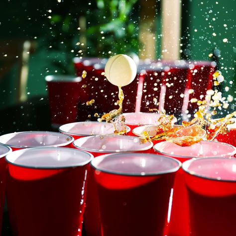 Beer Pong Aesthetic, Beer Pong Rules, Bbq Party Games, Red Cup Party, Beer Pong Cups, Natty Light, Bride Cup, Pong Game, Gender Reveal Party Games