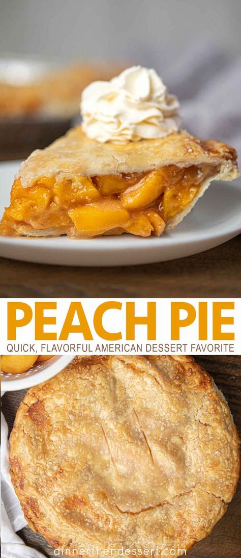 Pie Peach, Easy Peach Pie, Peach Pie Recipe, Homemade Pie Recipes, Fresh Peach Recipes, Fresh Peach Pie, Peach Crisp Recipe, Peach Dessert, Peach Pie Recipes