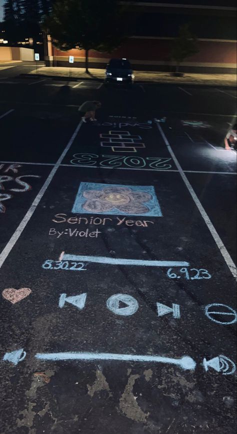 Senior Parking Spots, Parking Lot Painting, Senior Parking Spot, Parking Spot Painting, Spot Painting, Side Walk, Senior Stuff, Parking Spot, Call Art