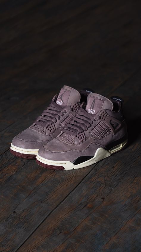 Jordan 4 A Ma Maniere Violet Ore, Jordan 4 A Ma Maniere Outfit, Jordans Wallpaper Shoes, Jordan 4 Violet Ore, Jordan 4 Wallpaper, Jordan 4 Violet, A Ma Maniere Jordan 4, Shoe Wallpapers, Jordan 4 Outfit Men