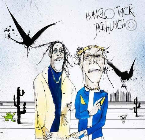 Quavo & Travis Scott Huncho Jack, Jack Huncho Poster Music Album Cover Art Silk Fabric Cloth Print - Huncho Jack, Travis Scott Album, Quality Control Music, Rap Album Covers, Ralph Steadman, Motorcycle Patches, Jack Jack, Rap Albums, Bad Romance