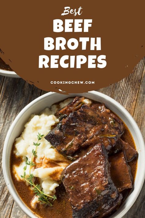 Things To Make With Beef Broth, Best Beef Broth Recipe, Recipes To Use Up Beef Broth, Beef Chowder Recipes, Beef Bone Broth Recipe Crockpot, Recipes Using Beef Bone Broth, How To Use Beef Broth, Recipes Using Beef Broth Dinners, Uses For Beef Broth