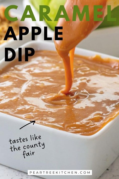 Dipping crisp apple slices into this luscious caramel sauce is a delightful experience. The peanuts add a pleasant crunch to every bite, making this easy dessert a well-loved treat for casual gatherings or cozy evenings at home. Individual Caramel Apple Dip, Carmel Dip For Apple Slices, Apple Dipping Sauce, Toffee Apple Dip, Apple Dip Recipe, Caramel Apple Slices, Savory Dips, Compound Butters, Caramel Apple Bars