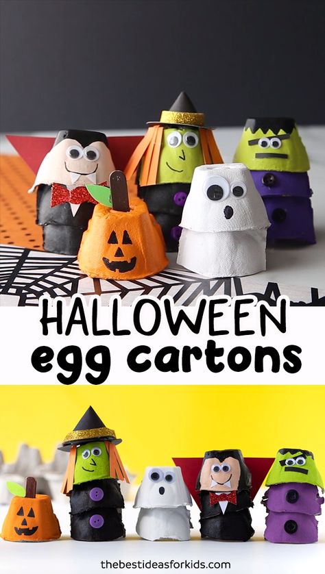 Halloween Eggs, Crafts For Halloween, Bricolage Halloween, Halloween Memes, Halloween Arts And Crafts, Witch Ghost, Fun Halloween Crafts, Egg Carton Crafts, Egg Cartons