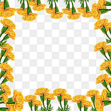 Marigold Flower Decoration, Marigold Wreath, Flower For Decoration, Watercolor Flower Wreath, Flower Png Images, Wreath Flower, Border Png, Decoration Flowers, Dried Flower Wreaths