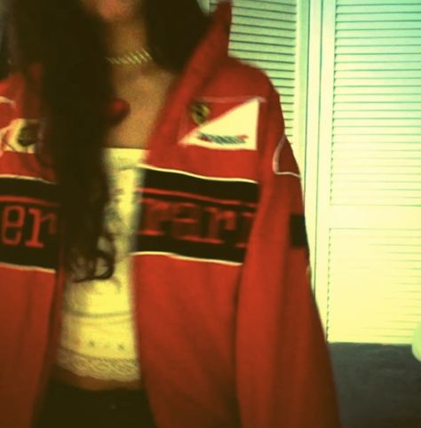 Lana Racer Jacket, Lana Del Rey Ferrari Jacket, Racers Jacket, Ferrari Jacket Outfit, Ferrari Aesthetic, Ferrari Jacket, Elder Sister, Jacket Outfit Women, Moon Girl