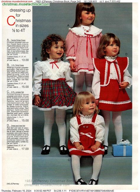 Holiday Toddler Outfits, 1980s Clothes, 1990 Fashion, 80s Fashion Outfits, Vintage Christmas Dress, 1980s Fashion Trends, Kids Christmas Dress, 1980s Women, Vintage Kids Clothes