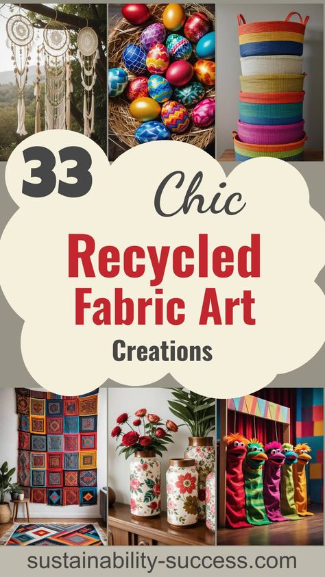 33 Stunning Art Pieces Made From Recycled Fabrics Recycling Materials Crafts, Material Scraps Ideas, Fabric Reuse Ideas, Wearable Fabric Art, Upcycle Polyester Fabric, Upcycling Fabric Ideas, Creative Reuse Crafts, Sustainable Crafts Eco Friendly, Fabric Scrap Projects No Sew