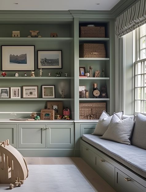 Children's Playroom at our Cotswold clients home.  Designing children's playrooms are a joy.  We love to create spaces where creativity can flourish.  We carefully combine functional storage space (to hide toys and miscellaneous items, of which there are many) with zones for rest and play.    #playroom #childspace #cotswoldinteriordesign #creativeinteriors #designforkids Hide Toys, Home Designing, Conservatory Dining Room, Childrens Playroom, Sensory Room, Country Interior, Miscellaneous Items, Virtual Design, The Cotswolds